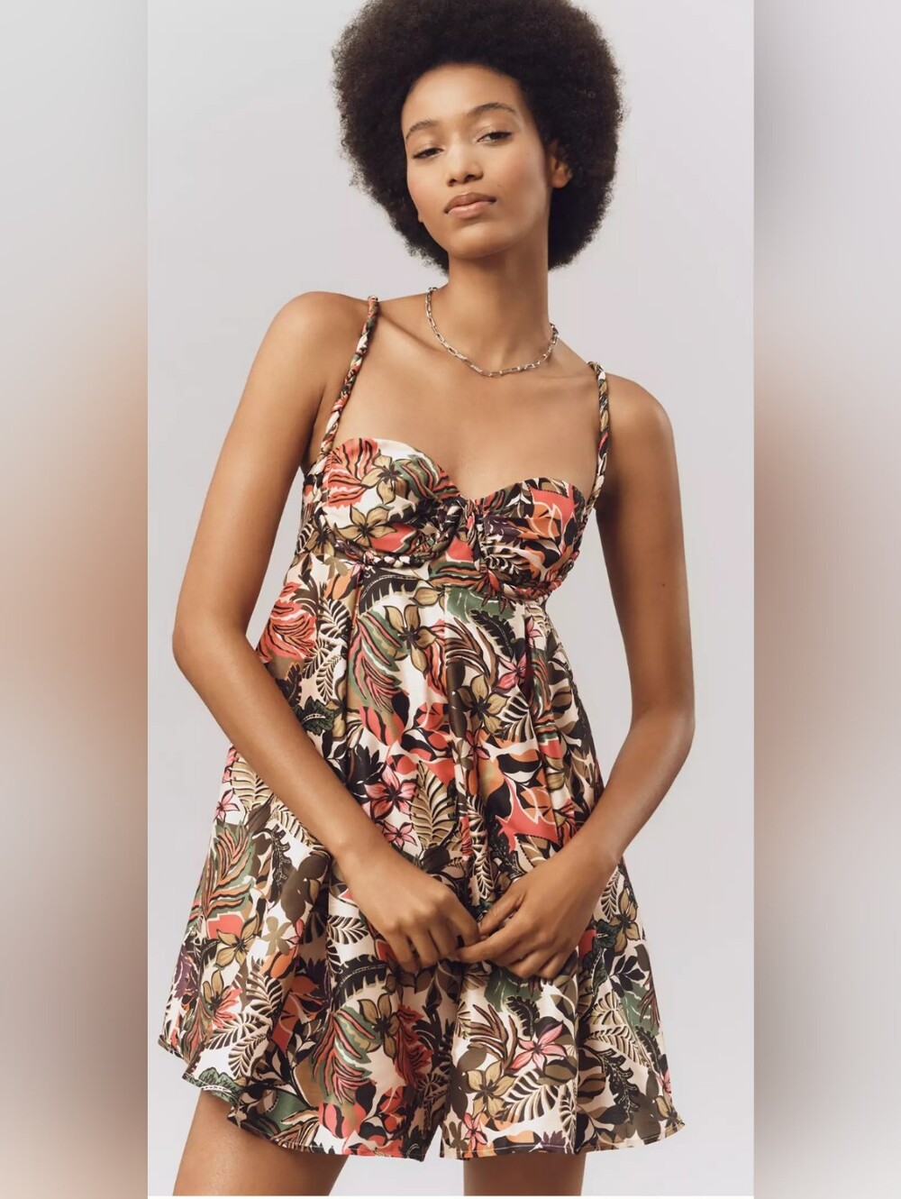 Anthropologie Hutch Vintage-inspired Floral Bustier Romper Sundress. Size XS